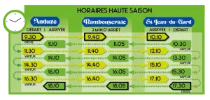 Tableau horaire haute saison